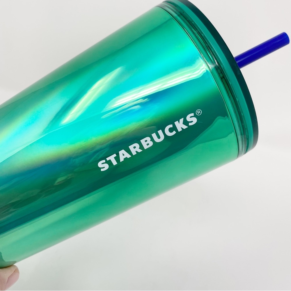 STARBUCKS IRIDESCENCE GREEN TUMBLER - Picture 4 of 9